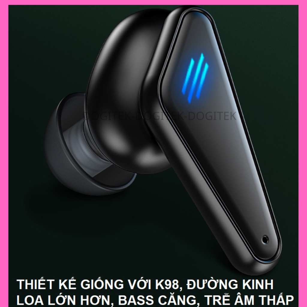 Tai nghe gaming bluetooth Dogitek K55 có bass căng 10D và thiết kế tinh tế ( Bản quốc tế,Combo tặng găng tay)