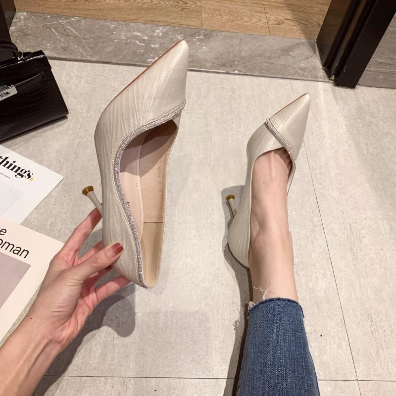 Giày cao gót nữ mũi nhọ cao 9cm có ảnh thật