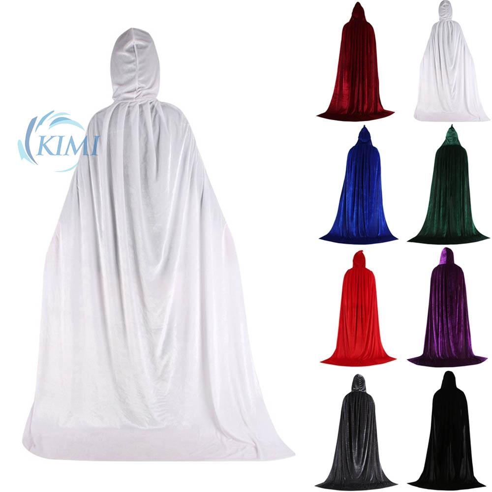 KIMI-Cape Christmas Cosplay Costume Halloween Hooded Cloak Medieval Vampire