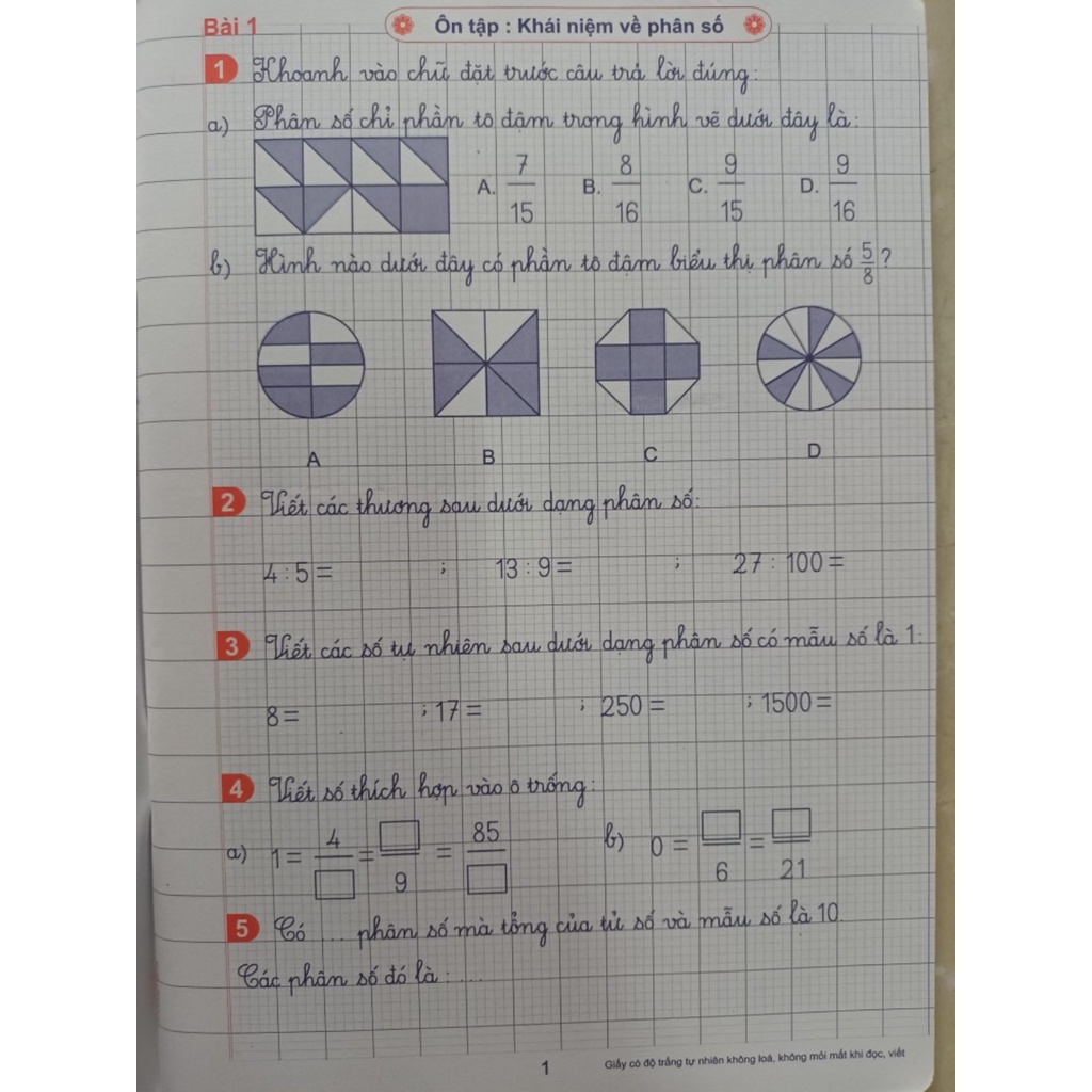 Sách - Vở ô li Bài tập toán lớp 5 - Vũ Dương Thụy