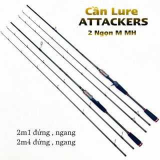 Cần câu lure chính hãng shimano attacker 2 ngọn m và mh siêu đẹp