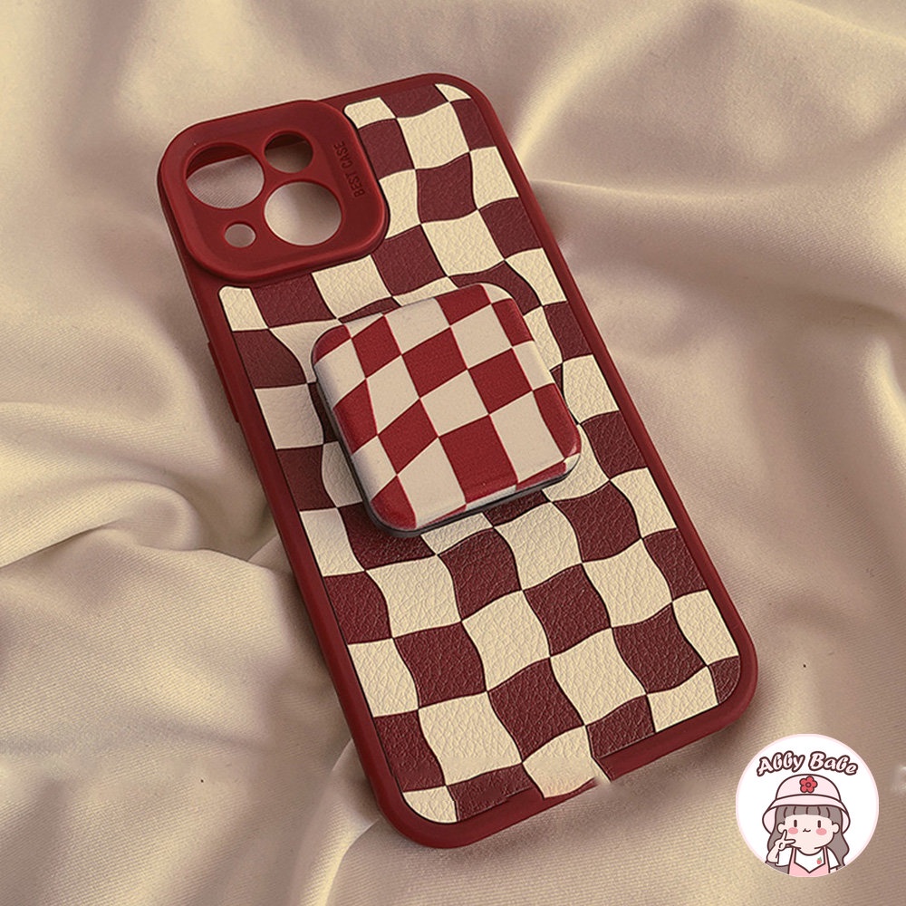 Giá Đỡ Điện Thoại Có Túi Khí Họa Tiết Houndstooth 3D Nhiều Màu Sắc Dành Cho IP Android