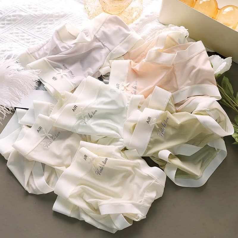 Quần lót nữ combo 5 quần chip thạch tàng hình cạp cao gen bụng mướt mịn lụa băng mix đủ màu
