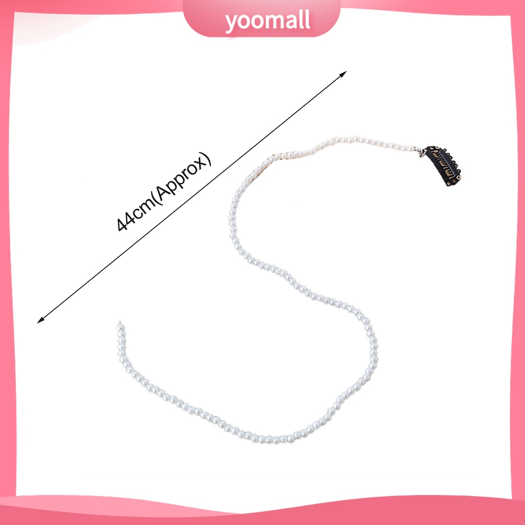 Yoomall| Băng Đô Cài Tóc Đính Ngọc Trai Giả Thời Trang Cho Cô Dâu