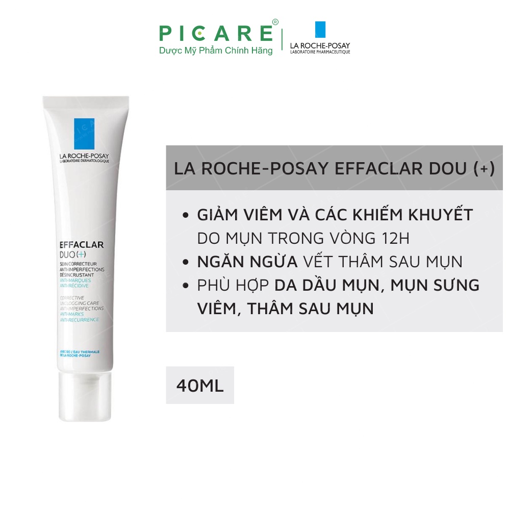 Kem dưỡng da thông thoáng lỗ chân lông ngừa thâm và mụn La Roche Posay Effaclar Duo+ 40ml