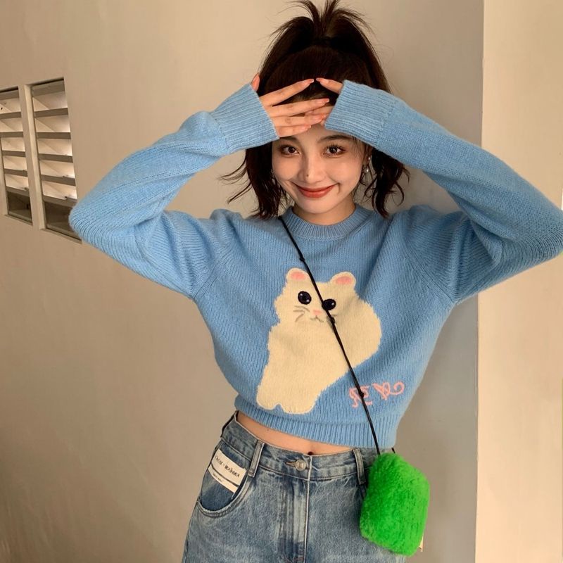 Áo Sweater Dệt Kim Thời Trang Cho Nữ  tao bao