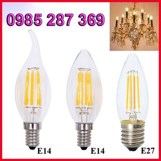 Bóng nến edison c35, bóng đèn chùm, bóng đèn trang trí
