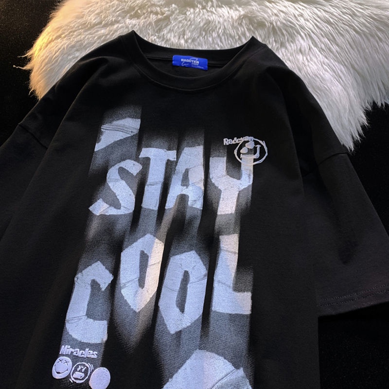 NRVP Áo Thun Unisex Mùa Hè Dáng Suông Tay Cộc Phong Cách Hàn Quốc Cho Nam Nữ