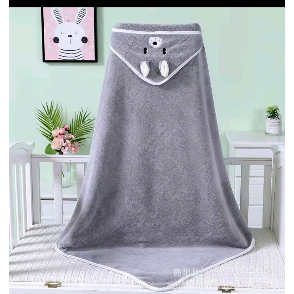 Choàng Ủ Thú⚡️FREE SHIP⚡️Choàng Bế Chăn Ủ Lông Hình Thú Có Mũ Trùm Đầu Cho Bé