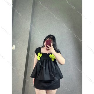 ÁO BABYDOLL HOA NGỰC  [TNT SHOP BIGSIZE 60KG 90KG]