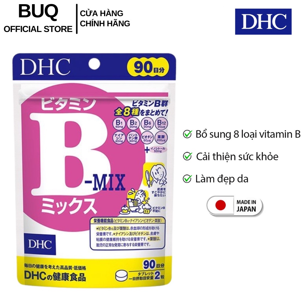 Viên Uống DHC Vitamin B Mix 200mg Bổ Sung Vitamin, Đẹp Da,  Tăng Cường Bảo Vệ Sức Khoẻ Gói 30 Ngày và 90 Ngày