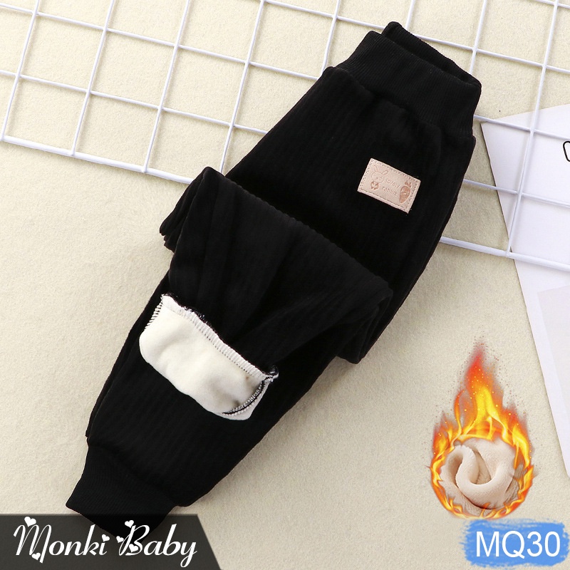 Quần nhung mềm lót lông mịn cho bé trai và gái, chất đẹp dày dặn, giữ ấm tốt, hàng QC cao cấp phom dáng đẹp | MQ30