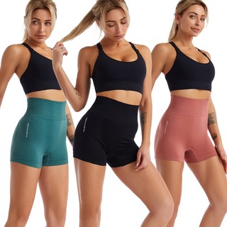 Quần Short Legging Thể Thao Lưng Cao Không Đường May Thời Trang Cho Nữ