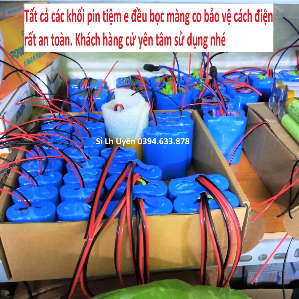Khối Pin 2S 8.4V Dòng xả cao 20A chuyên dùng cho máy khoan, bắt vít, loa kẹo kéo, máy hút bụi... Có mạch bảo vệ 2S 20A
