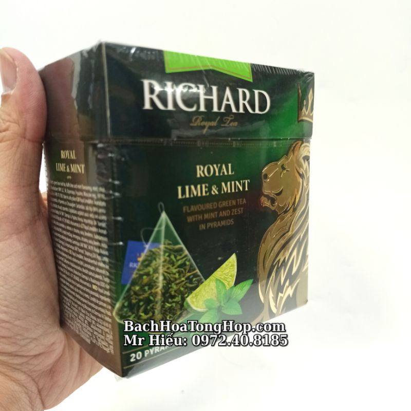 [Hỏa Tốc] Trà Richard Lime Mint hộp giấy 20 gói