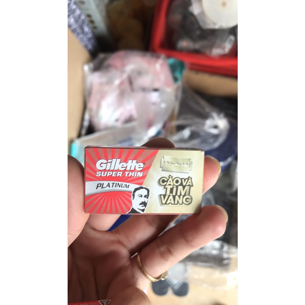 Hộp 06 lưỡi lam Gillette Super Thin, Chính Hãng.
