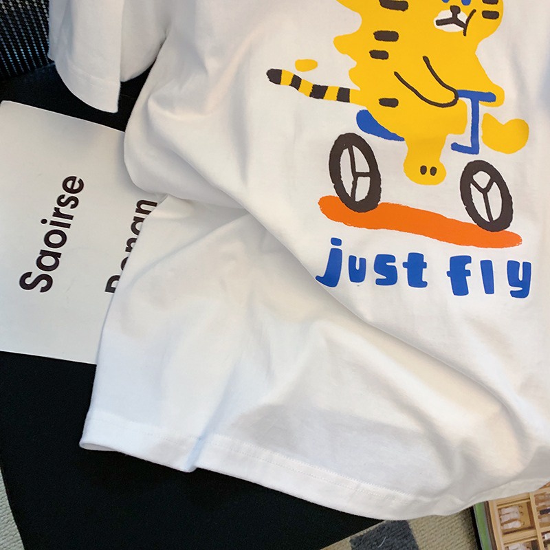 NRVP Áo Thun Unisex Mùa Hè Dáng Suông Tay Cộc Phong Cách Hàn Quốc Cho Nam Nữ