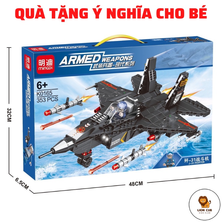 Lego máy bay chiến đấu trực thăng quân sự Mô hình máy bay lắp ráp siêu đẹp cho bé