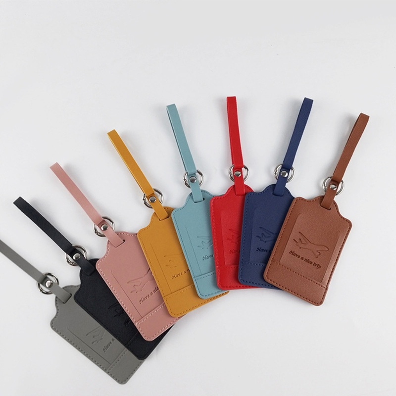 QQ Thẻ Hành Lý Bằng Da PU Hình Máy Bay Cho Cặp Đôi