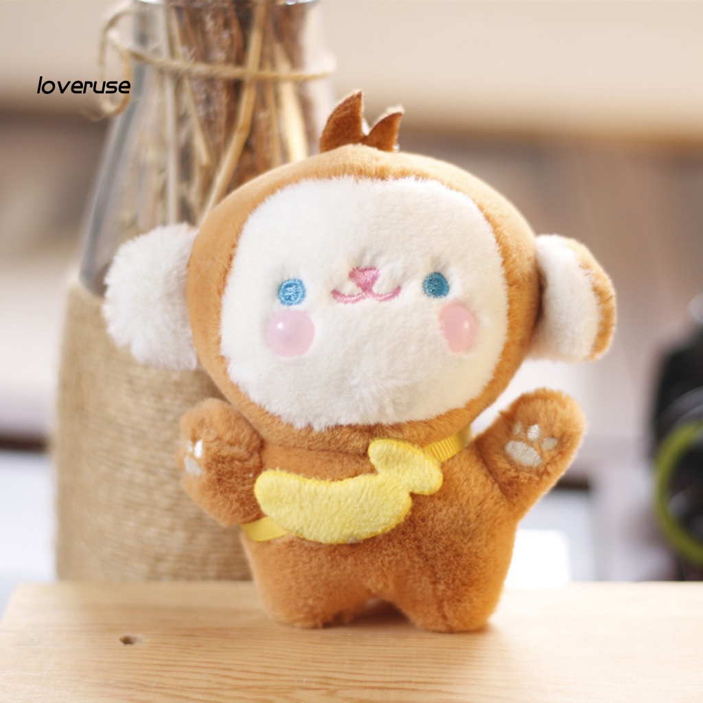 Móc Khóa Hình Chú Khỉ Nhồi Bông Siêu Nhẹ Dễ Thương 11cm