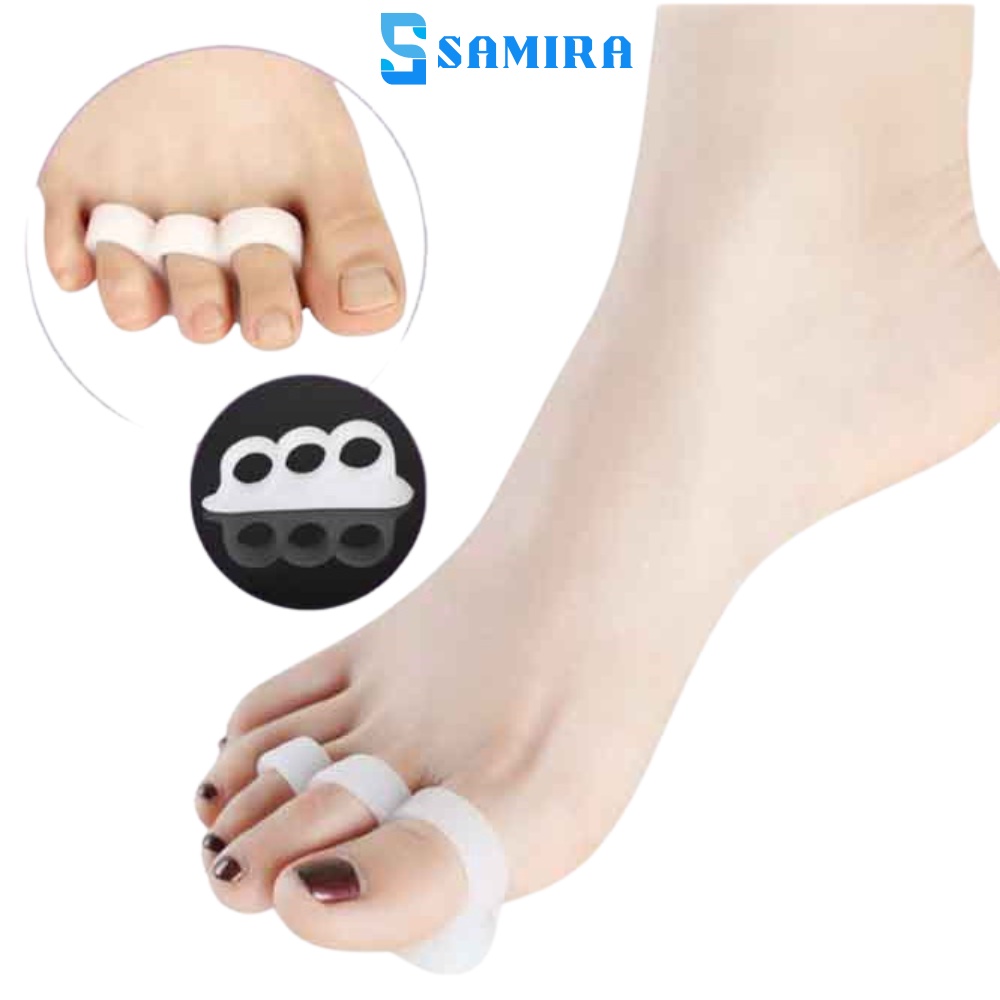 Cặp gel silicone mềm hỗ trợ tách định hình sửa ngón chân giảm đau chuyên dụng cao cấp SA11