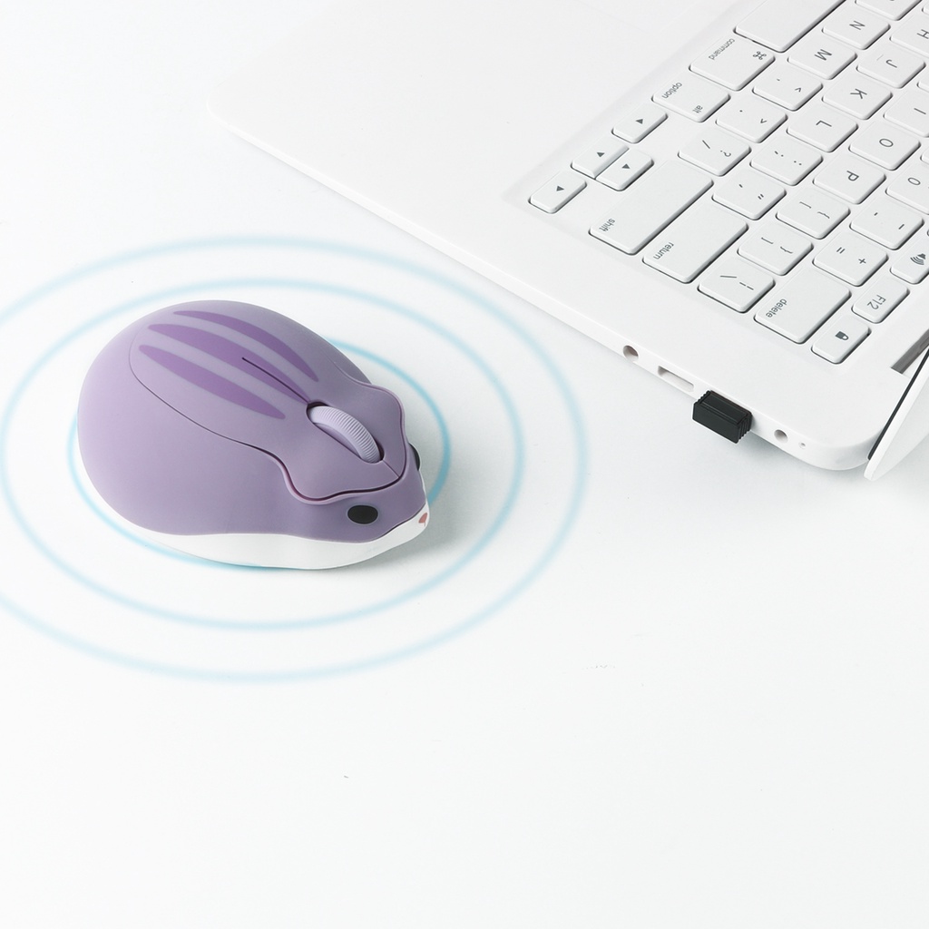 Chuột hamster không dây Mini Wireless USB Optical Mouse với thiết kế dễ thương 1600dpi / mini chuột sáng tạo chuột Hamster không dây