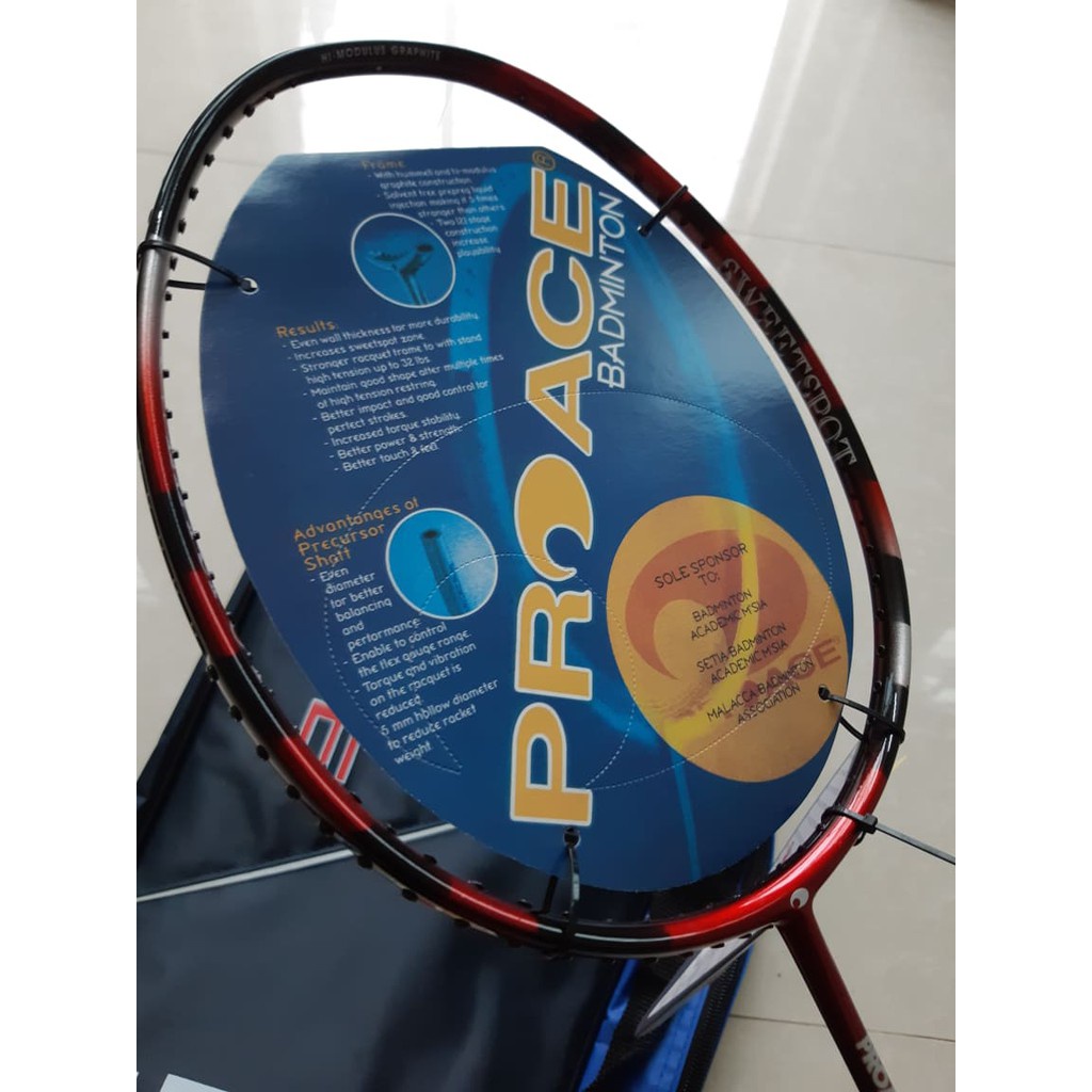 Khung vợt cầu lông Carbon Pro ACE hoặc khung vợt Yonex  siêu bền - Tặng cước BG65 và quấn cán