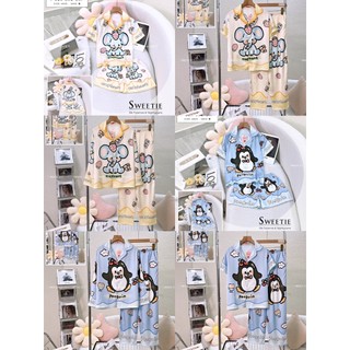 Đồ bộ pijama đùi-tnqd-tdqd lụa cao cấp in 3d hoạt hình họa tiết bắt mắt boo boo. hongduyen2188