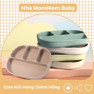 Khay ăn dặm cho bé Eco Silicone Tobé chống đổ an toàn 4 ngăn