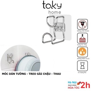 Móc Treo Chậu - Dán Tường Nhà Tắm, Treo Thau, Chậu Giặt, Móc Treo Đồ Đa Năng, Không Khoan Đục, Nhỏ Gọn. TakyHome 2013