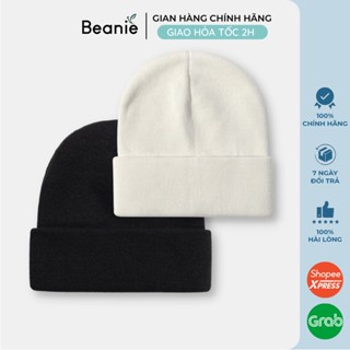 Mũ Len Trơn Vải Mịn BEANIE Phong Cách Hàn Quốc, Nón Len Unisex Nam Nữ Giá Rẻ Thời Trang Đẹp Nhiều Màu Đen, Be B017
