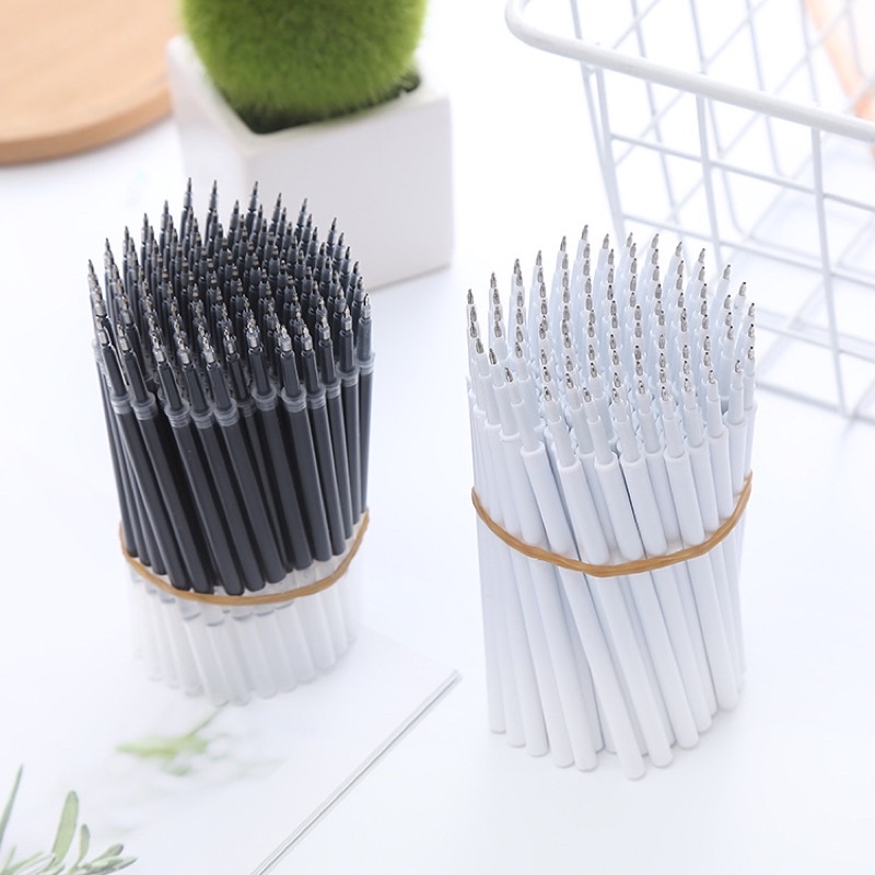 Combo 20 Ruột bút bi bấm 0.5mm, ruột bút gel dạng bấm Ếch Ộp Vpp, Ngòi bút bi bấm văn phòng phẩm học sinh