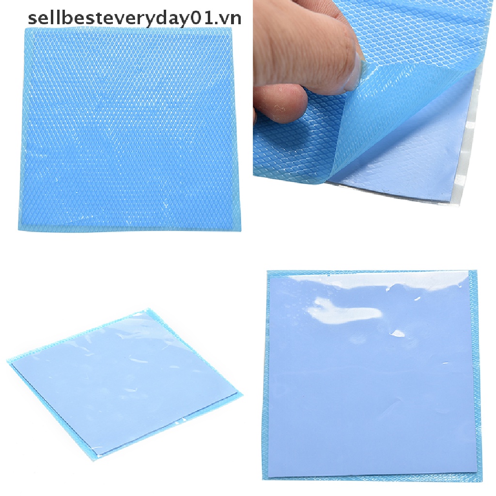 Tấm Tản Nhiệt Màu Xanh Dương 100mmx100mmx1mm Bằng Silicon Không Cắt Tiện Dụng