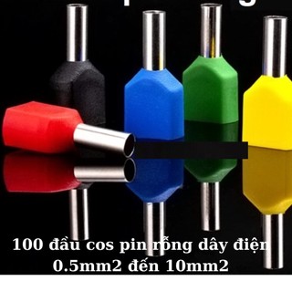 100 đầu cos kim rỗng E0508,E7508,E1008,E1510,E2510, E2508, E4012, E6012, E10-12, E16-12