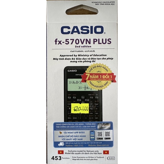 Máy tính Casio 570vn plus (Bảo hành 7 năm hàng chính hãng)