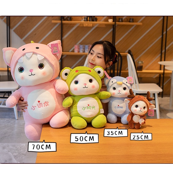 Thú Nhồi Bông Hình Mèo Dễ Thương 25CM 35CM 50CM