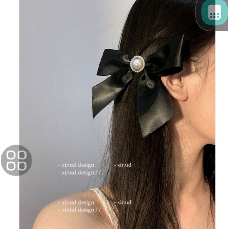 Kẹp nơ đính Charm hàn quốc hình HÌNH VÀ VIDEO SHOP TỰ CHỤP 100%