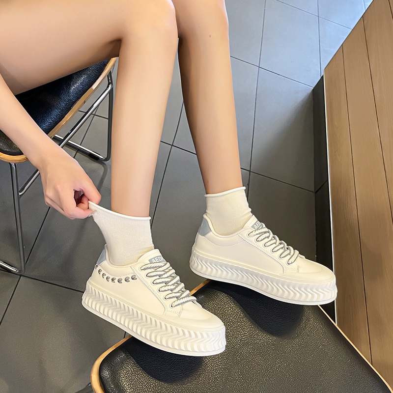 Giày Mũi Tròn Đế Dày Thoải Mái Phong Cách Hàn Quốc Cho Nữ