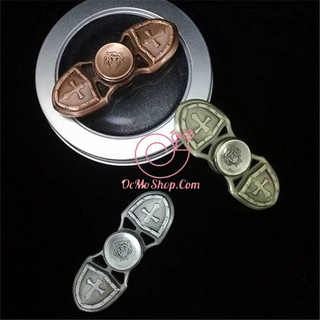 Con quay Finger Spinner 2 cánh cân bằng phản quang kim loại