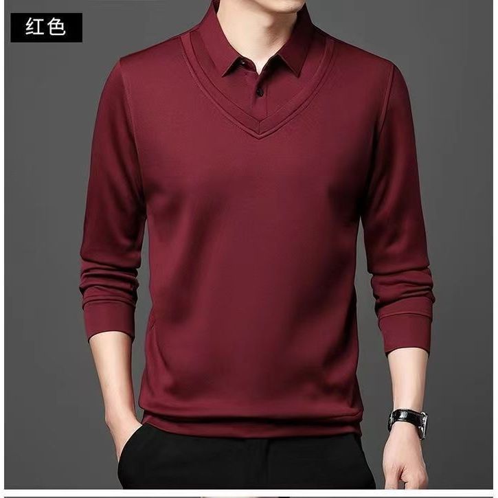 Áo Thun POLO Mỏng Tay Dài In Họa Tiết Kẻ Sọc Thời Trang Xuân Thu 2022 Cho Nam