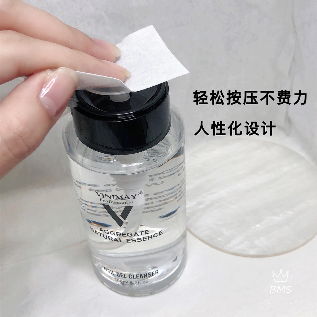 Nước Lau Gel Vinimay 200ml Chùi Móng Tay Rửa Cọ chuyên dụng ngành Nail