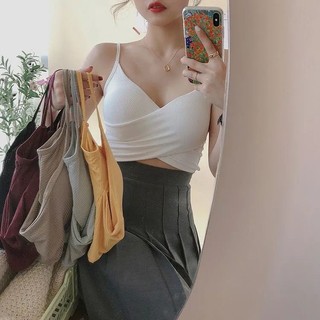 Áo bra nữ thun mềm mịn vạt chéo 028