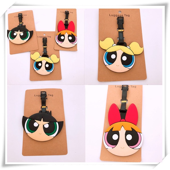 Thẻ Hành Lý In Hình Powerpuff Girls Dễ Thương
