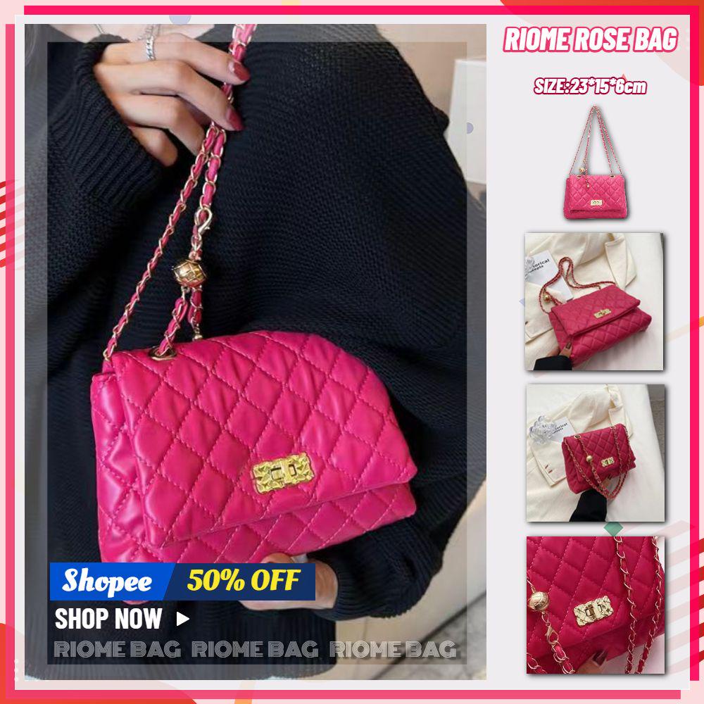 Ripome rose Túi Xách Đeo Vai Bằng Da Màu Hồng Thương Hiệu Bán Trực Tiếp Từ Nhà Máy Cho Nữ