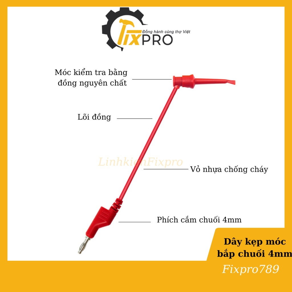 Dây Kẹp Móc bắp chuối 4mm cao cấp dài 1 mét