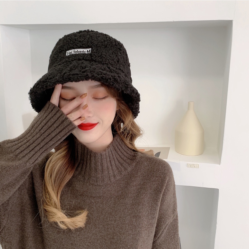Mũ Len Lông Cừu Giữ Ấm Thời Trang Thu Đông Dành Cho Trẻ Em