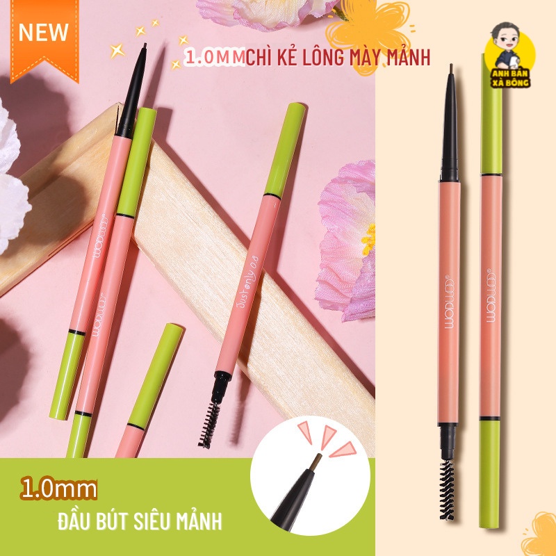 Bút Chì Kẻ Mày Hai Đầu WODWOD Fine-core Double-headed Small Eyebrow Pencil W897