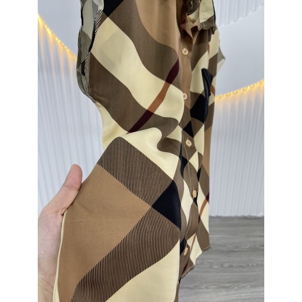 💥MS149 áo sơ mi nữ from suông, sơ mi công sở nữ đẹp chất lụa mago thoáng mát hoạ tiết caro