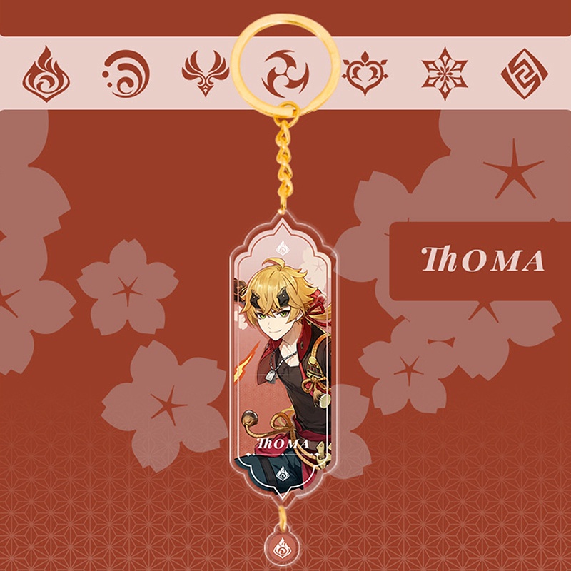 Tmdbyx Móc Chìa Khóa Acrylic Hình Nhân Vật Anime Genshin Va Chạm Yae Miko Xiao Ganyu Zhongli Diluc Klee Hoạt Hình Cho Nam Và Nữ