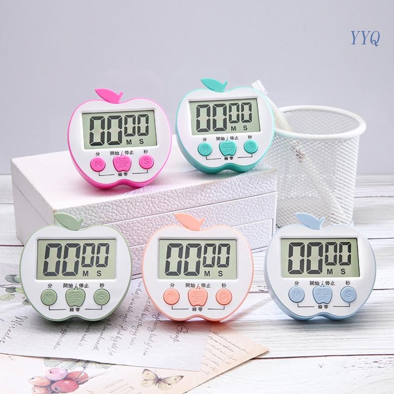 Yyq Đồng Hồ Đếm Ngược Thời Gian Nấu Ăn Bằng Nhựa Hình Quả Táo Hít Nam Châm Màn Hình Lớn Cho Học Sinh